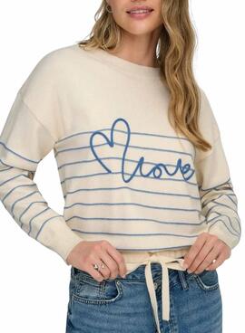 Jersey Only Signe blanco para mujer