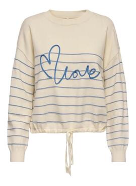 Jersey Only Signe blanco para mujer