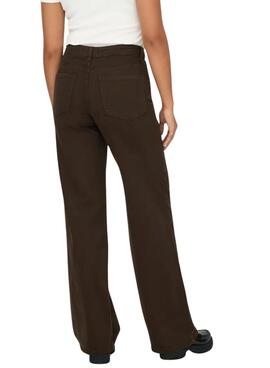 Pantalón vaquero Only Madison marrón para mujer