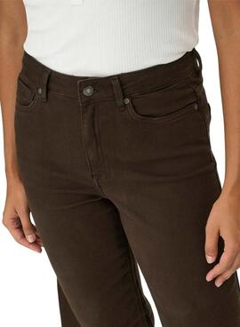 Pantalón vaquero Only Madison marrón para mujer