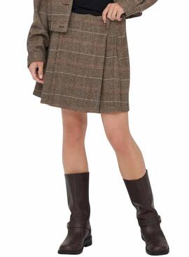 Falda Only Ricca marrón para mujer