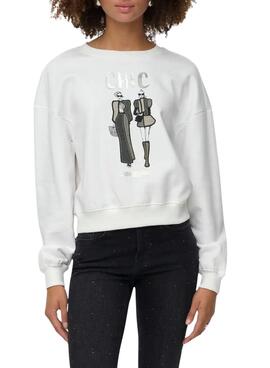 Sudadera Only Emily Girls blanco para mujer