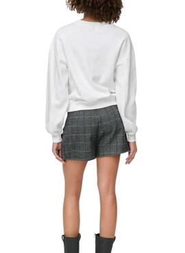 Sudadera Only Emily Perfum blanco para mujer