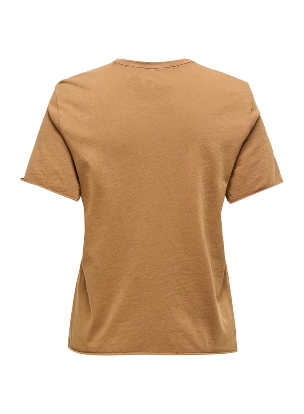 Camiseta Only Lucy mostaza para mujer