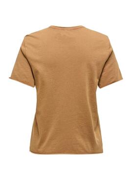 Camiseta Only Lucy mostaza para mujer