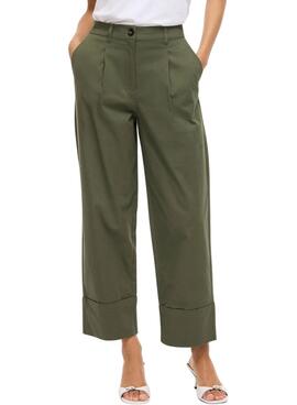 Pantalón Vila Simone verde para mujer