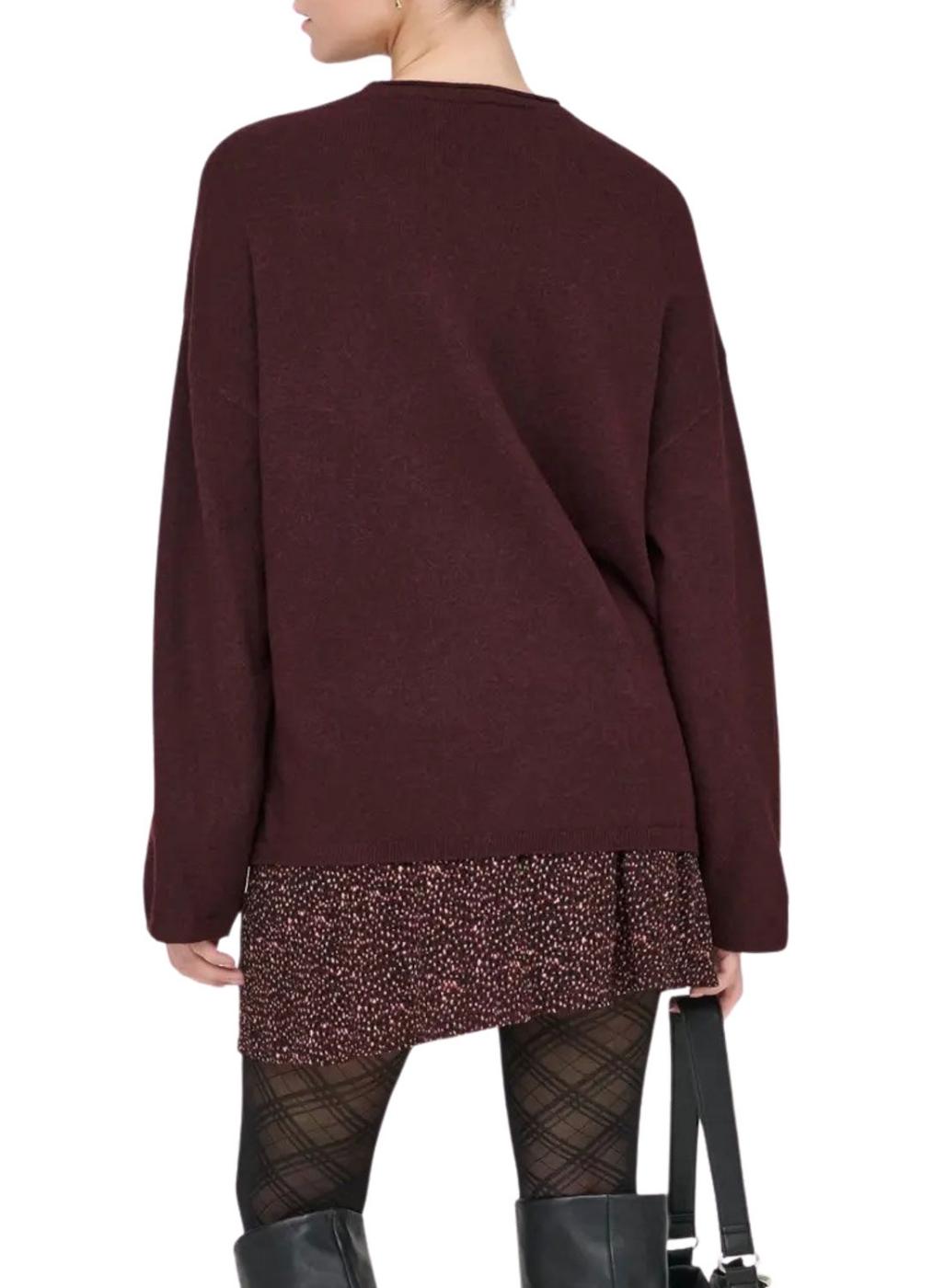 Jersey Only Loyal Amalio granate para mujer