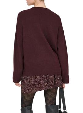 Jersey Only Loyal Amalio granate para mujer
