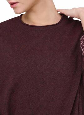 Jersey Only Loyal Amalio granate para mujer