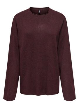 Jersey Only Loyal Amalio granate para mujer