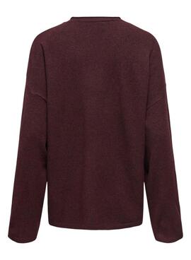 Jersey Only Loyal Amalio granate para mujer