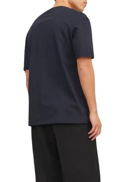 Camiseta Jack and Jones Star azul marino para hombre