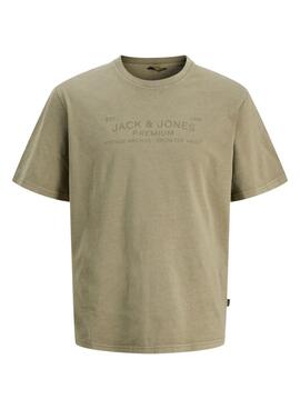 Camiseta Jack and Jones Bluaiden verde para hombre