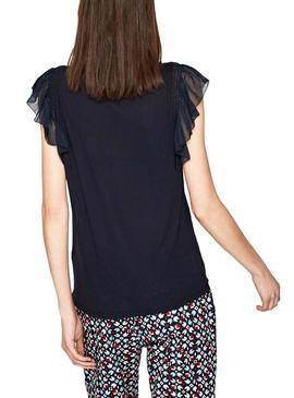 Camiseta Pepe Jeans Auteuil Azul Marino Mujer