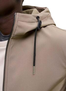 Chaqueta Jack And Jones Softshell camel para hombre