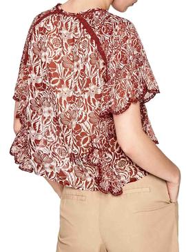 Blusa Pepe Jeans Barbara Rojo Mujer