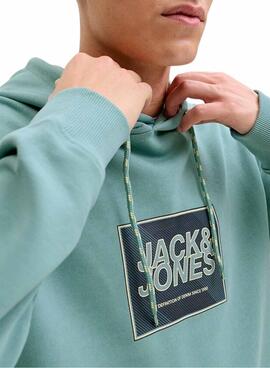 Sudadera Jack and Jones Rain turquesa para hombre