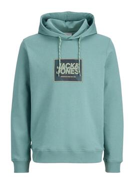 Sudadera Jack and Jones Rain turquesa para hombre