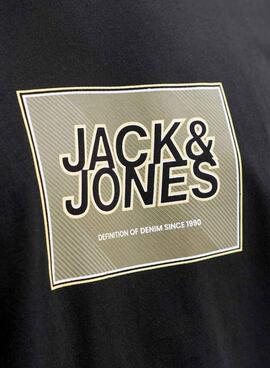 Camiseta Jack and Jones Rain negro para hombre
