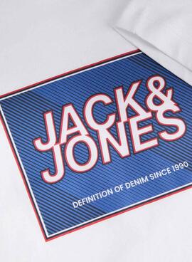 Camiseta Jack and Jones Rain blanco para hombre