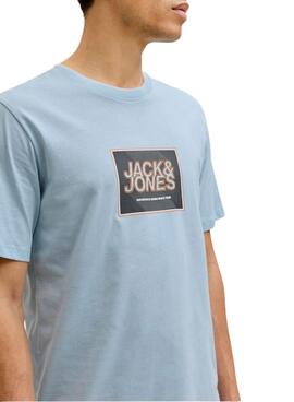 Camiseta Jack and Jones Rain azul para hombre