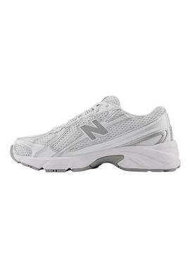 Zapatillas New Balance GR740 blanco y plata para mujer