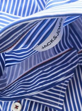 Camisa Jack and Jones Matheo azulón rayas para hombre