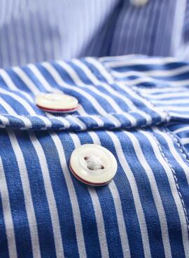 Camisa Jack and Jones Matheo azulón rayas para hombre