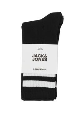 Pack calcetines Jack and Jones Travis negro para hombre