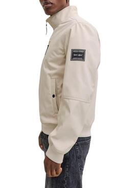 Cazadora Jack and Jones Parker beige para hombre