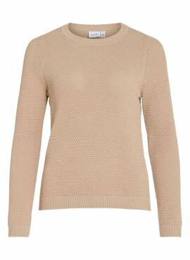 Jersey Vila Vidalo beige para mujer