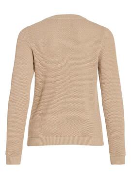 Jersey Vila Vidalo beige para mujer