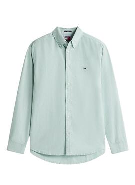 Camisa Tommy Jeans Oxford verde para hombre