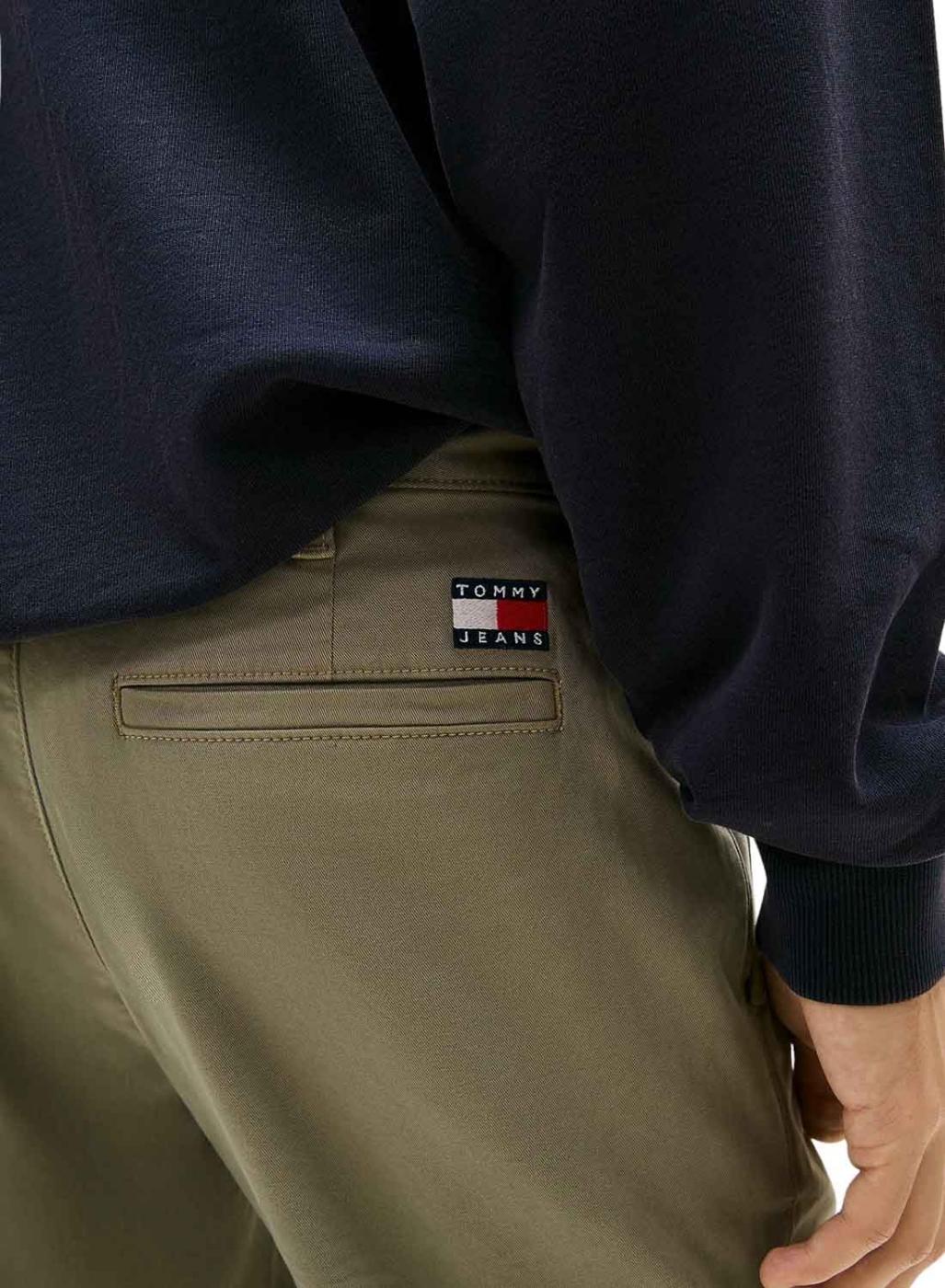 Pantalón Tommy Jeans Scanton chino verde para hombre