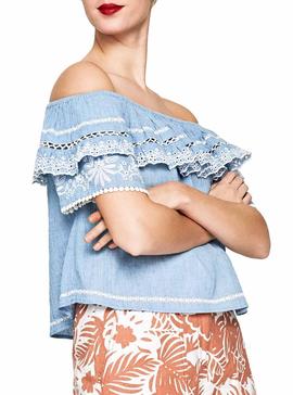 Blusa Pepe Jeans Lois Azul Mujer