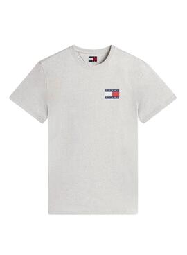 Camiseta Tommy Jeans Essential Flag gris para hombre