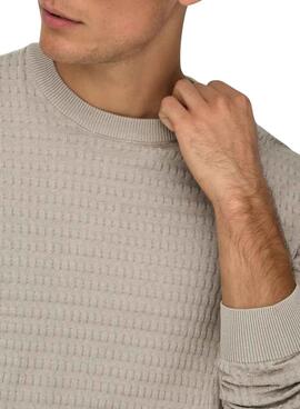 Jersey Only and Sons Berry beige para hombre