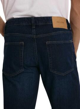 Pantalón vaquero Only and Sons Sedge denim oscuro para hombre