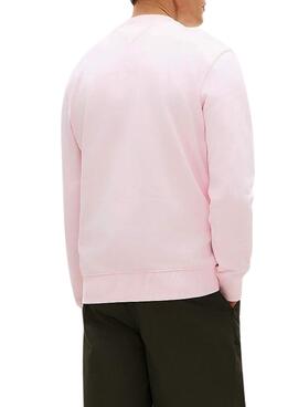Sudadera Tommy Hilfiger básica rosa para hombre