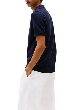 Polo de punto Tommy Hilfiger azul marino para hombre