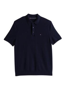 Polo de punto Tommy Hilfiger azul marino para hombre