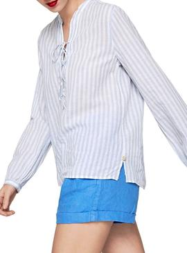 Blusa Pepe Jeans Penylane Azul Mujer