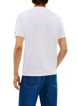 Camiseta con bolsillo Tommy Hilfiger blanco para hombre