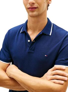 Polo Tommy Hilfiger Pique azul para hombre