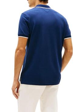 Polo Tommy Hilfiger Pique azul para hombre