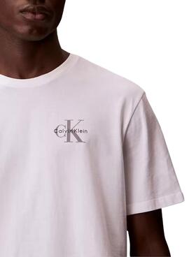 
Camiseta Calvin Klein Jeans Micro Monologo blanco para hombre
