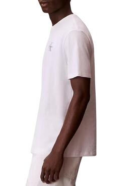 
Camiseta Calvin Klein Jeans Micro Monologo blanco para hombre
