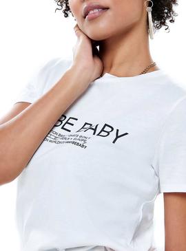 Camiseta Only Maja Lea Blanco para Mujer