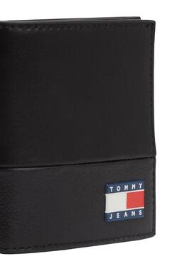 Cartera Tommy Jeans Heritage negro para hombre