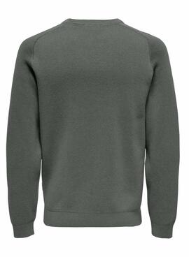 Jersey Only and Sons Onspin verde para hombre